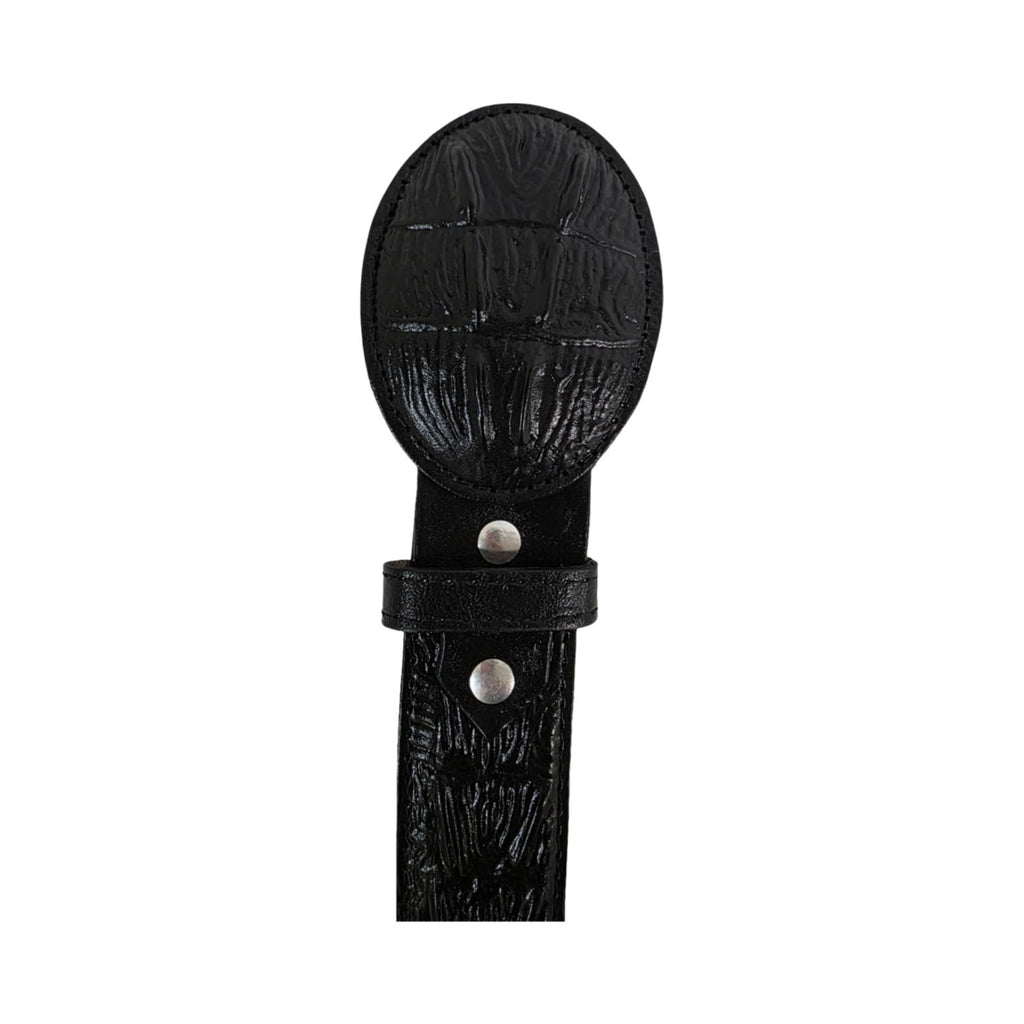 Genuine Cowhide Crocodile Print (Imitation) Leather Cowboy Belt Handcrafted