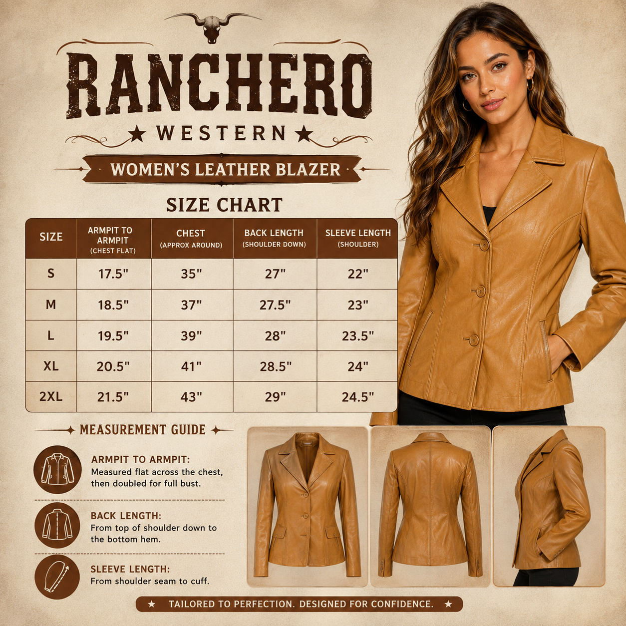 Women’s Genuine Sand Color Leather Jacket Fitted Blazer Style, Tailored