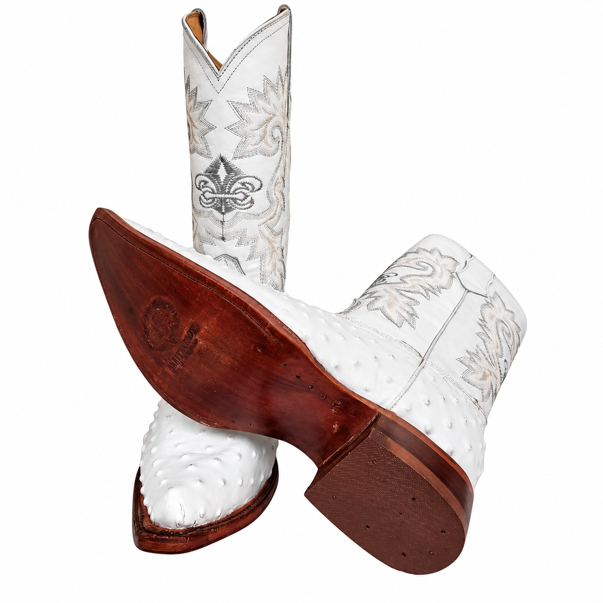 Men's Genuine Leather Cowboy Boots – Crocodile Print Cowhide Leather Snip Toe